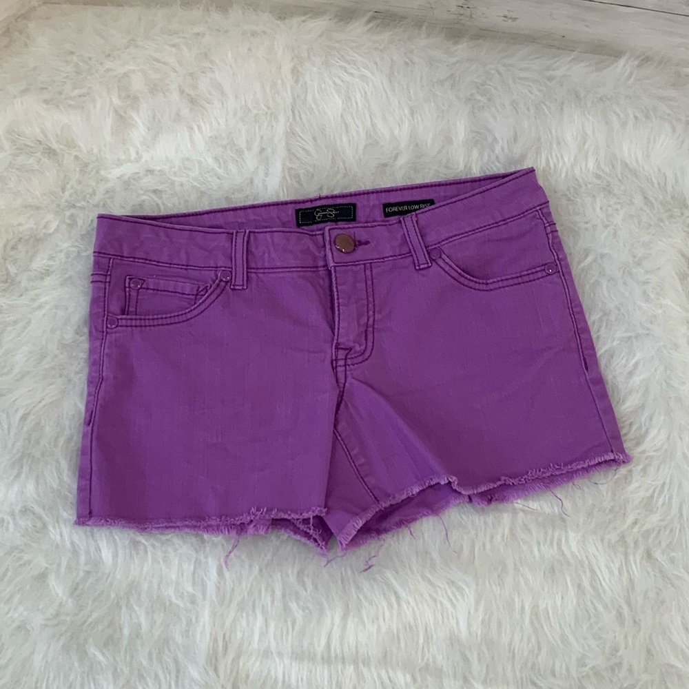 Jessica Simpson raw hem denim shorts Sz 25
